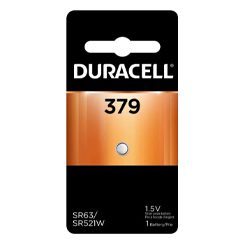 Duracell, 379, 1.5 Volt, Silver Oxide, Button Cell Battery