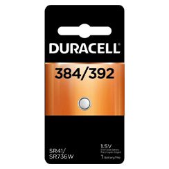 Duracell, 384/392, 1.5 Volt, Silver Oxide, Button Cell Battery