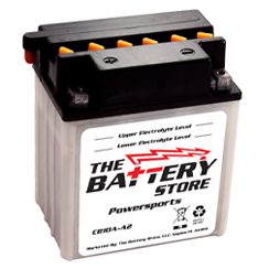 CB10A-A2, Palm, Flooded, Powersports Battery, 12 Month Warranty, 90 Day Free Replacement