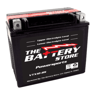 VTX12-BS, Palm, AGM Powersports Battery, 12 Month Warranty, 90 Day Free Replacement