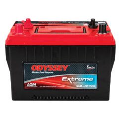 ODX-AGM34M, 850cca 65Ah, Odyssey Extreme AGM Marine Battery, Group 34