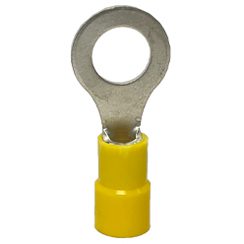 38108, 12-10 Gauge, Ring Terminal, PVC, Yellow, 5/16 Inch