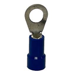 38112, 16-14 Gauge, Ring Terminal, PVC, Blue, #10