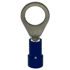 38114, 16-14 Gauge, Ring Terminal, PVC, Blue, 5/16 Inch