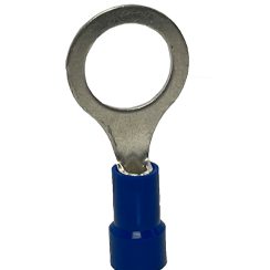 38115, 16-14 Gauge, Ring Terminal, PVC, Blue, 3/8 Inch