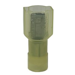 38129, 12-10 Gauge, Male Quick Disconnect, PVC-Full, Yellow