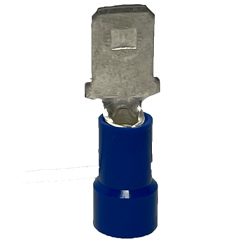38137, 16-14 Gauge, Male Quick Disconnect, PVC Partial, Blue