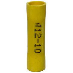 38141, 12-10 Gauge, PVC, Butt Connector, Yellow