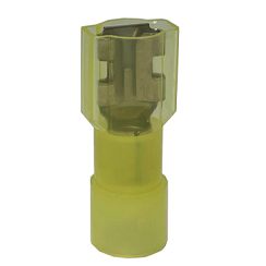 38328, 12-10 Gauge, Female Quick Disconnect, Nyax Heat Shrink - Full, Yellow