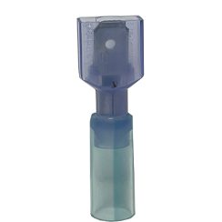 38331, 16-14 Gauge, Male Quick Disconnect, Nyax Heat Shrink - Full, Blue