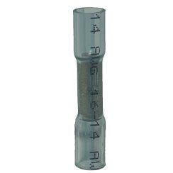 38342, 16-14 Gauge, Nyax Heat Shrink, Butt Connector, Blue