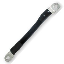 04315, 2/0 Gauge Top Stud Stackable Black Battery Cables - 7 Inch