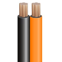01268, Dual Booster, 6 Gauge, Black/Orange Cable Wire - 100 Foot