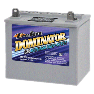 8GU1 Deka Dominator Lawn Mower AGM Battery, Group U1 200 CCA 290 CA